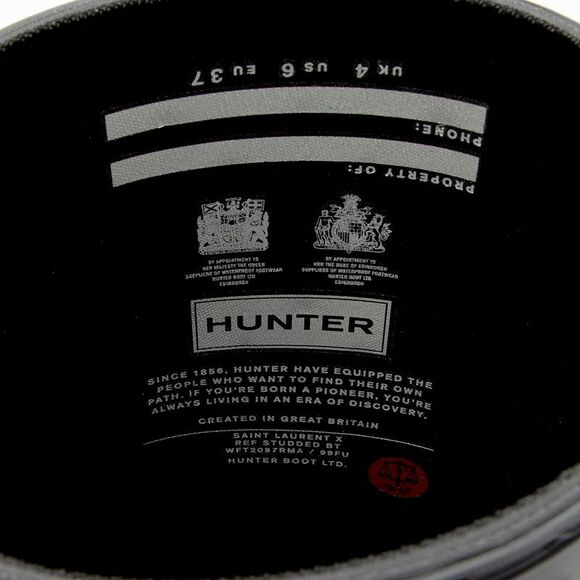 Saint Laurent x Hunter Rubber Studded Rain Boots - Size 6 / 36 - Picture 6 of 9
